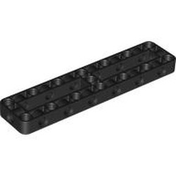 LEGO part 4526 Technic Beam Frame 3 x 13 with 1 Center Cross Beams, 2 Openings Thick in Black