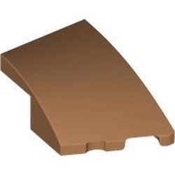 LEGO part 80178 Slope Curved 3 x 2 with Stud Notch Right in Medium Nougat