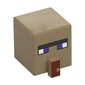 Minifig Head Special, Cube with Dark Red Nose and Villager Face with Dark Purple Eyes Print