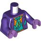 Torso Jacket, Dark Purple Collar, Dark Turquoise and Orange Shirt, Bow Tie, Orange Flower print, Dark Purple Arms, Medium Lavender Hands