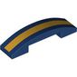 Slope Curved 4 x 1 Double with No Studs and Gold Stripe print