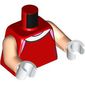 Torso White Color, Bright Pink Panels Print, Light Nougat Arms, White Hands