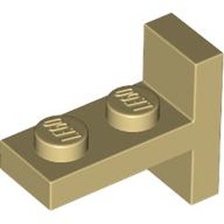 LEGO part 4585 Bracket 1 x 2 with 1 x 2 Vertical Studs in Brick Yellow/ Tan