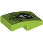 Slope Curved 2 x 1 No Studs with White Eye, Leaves for Eyelashes print
