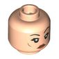 Minifig Head Hermione Granger, Dark Brown Eyebrows, Freckles, Water Spots / Bellatrix Face, Dark Brown Eyebrows, Dark Orange Lips