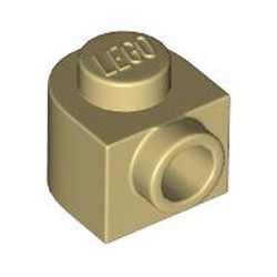 LEGO part 3386 Plate 1 x 1 x 2/3 Half Round with Side Stud in Brick Yellow/ Tan