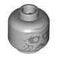 Minifig Head Salazar Slytherin, Dark Bluish Grey Statue Face print
