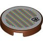 Tile Round 2 x 2 with Mole Miner and Barcode Print (Sticker)