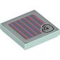Tile 2 x 2 with Bone Piranha Plant and Barcode Print (Sticker)