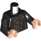Torso, Reddish Brown Straps print, Black Arms, Light Bluish Gray Hands