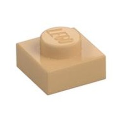 LEGO part 3024 PLATE 1X1 in Warm Tan