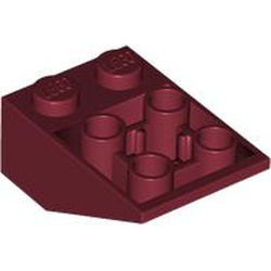 LEGO part 3747 ROOF TILE 2X3/25° INV. in Dark Red