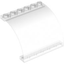 LEGO part 5065 Panel 6 x 5 x 3 1/3 Curved Top in Transparent/ Trans-Clear