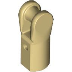 LEGO part 23443 Bar Holder with Hole and Bar Handle in Brick Yellow/ Tan