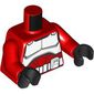 Torso Armor Clone Trooper Coruscant Commander with White Markings and Belt print, Red Arms, Black Hands
