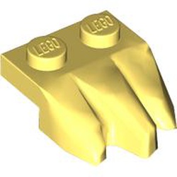 LEGO part 27261 DESIGN, PLATE 2X3, ROCK, NO. 1 in Cool Yellow/ Bright Light Yellow