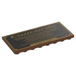 Tile Special 4 x 8 Inverted with Gold 'Concorde', Stats on Black Background print