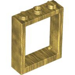 LEGO part 51239 Window Frame 1 x 3 x 3 in Warm Gold/ Pearl Gold