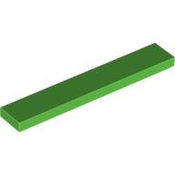 LEGO part 6636 Tile 1 x 6 with Groove in Bright Green