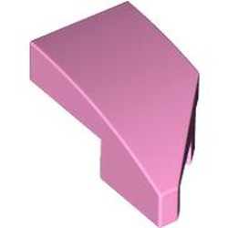 LEGO part 29120 Slope Curved 2 x 1 with Stud Notch Left in Light Purple/ Bright Pink