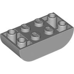 LEGO part 5174 Brick Curved Double 2 x 4 Inverted in Medium Stone Grey/ Light Bluish Gray