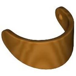 LEGO part MINI VISOR, NO. 34 in Gold Ink (6461303|105228)