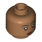 Minifig Head Helen Lasichanh, Black Eyebrows, Dark Red Lips