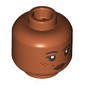 Minifig Head Black Eyebrows, Freckles, Dar Red Lips, Smile, Open Mouth/Closed Mouth