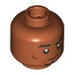 Minifig Head Black Eyebrows, Goatee, Raised Eyebrow, Smirk/Confused