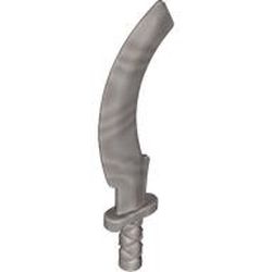 LEGO part 93247 Weapon Sword / Khopesh in Silver Metallic/ Flat Silver