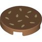 Tile Round 2 x 2 with Tan Sesame Seeds print