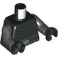Torso, Dark Green Chest Plates, Light Bluish Grey Belt, Bright Green Jewel print, Pearl Titanium Arms, Black Hands