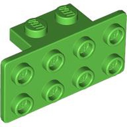 LEGO part 93274 Bracket 1 x 2 - 2 x 4 in Bright Green