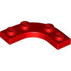 LEGO part 68568 Plate Round Corner 3 x 3 with 2 x 2 Round Cutout in Bright Red/ Red