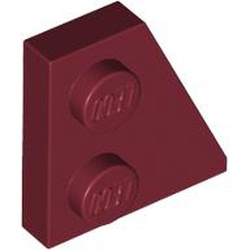 LEGO part 24307 Wedge Plate 2 x 2 Right in Dark Red