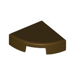 LEGO part 25269 1/4 CIRCLE TILE 1X1 in Dark Brown