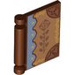 Book Cover with Rose on Medium Nougat/Sand Blue Background print