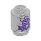 Brick Round 1 x 1 Open Stud with Cricket Print (Cri-Kee)
