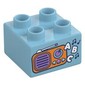 Duplo Brick 2 x 2, Radio, 'A B C' Print