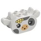 Duplo Brick 2 x 4 x 2 Ears and Pointed Horns with Cow Face Print