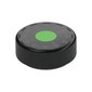 Tile Round 1 x 1 with Bright Green Center Circle, White print