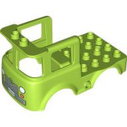 LEGO part 105404pr0001 CHASSIS 4X8X3 1/2, NO. 6 in Bright Yellowish Green/ Lime