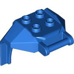 LEGO part 27167 Plate Special, 2 x 2 Studs and Bar (Mech Chest Plate / Armor) in Bright Blue/ Blue