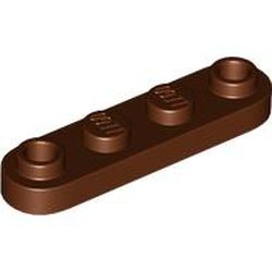 LEGO part 77845 Plate Special 1 x 4 Rounded with 2 Open Studs in Reddish Brown