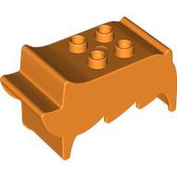 LEGO part 4997 DESIGN BRICK, WIG, NO.1 in Bright Orange/ Orange