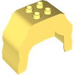 LEGO part 4998 DESIGN BRICK, WIG, NO. 2 in Cool Yellow/ Bright Light Yellow