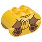 Duplo Brick 2 x 4 x 2 Rounded Ends with Bear Body, Book Print