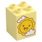 Duplo Brick 2 x 2 x 2, Sun and Clouds Print