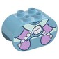 Duplo Brick 2 x 4 x 2 Rounded Ends with Elephant Body, Toothbrush Print