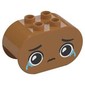 Duplo Brick 2 x 4 x 2 Rounded Ends with Sad Face, Crying Print